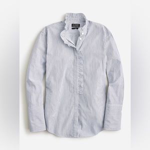 J.Crew Ruffle-trim Garçon Shirt in Stripe NWT | Sz 6